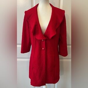 NYGARD WOMENS RED PEA COAT SIZE 14